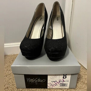 Mossimo Viviana Platform Heel Black Glitter